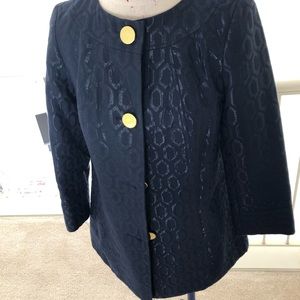 Beautiful Jacquard printed Jacket W/ Gold Button